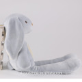 padrão de coelho de pelúcia personalizado orelhas longas pelúcia brinquedo de coelho branco